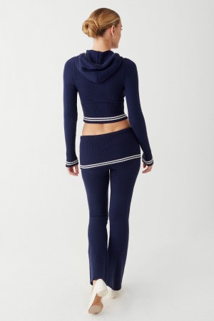 Frankies Bikinis Aimee Cloud Knit Flare Pant Starlight | 0976OEYGS