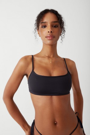 Frankies Bikinis Bay View Bralette Bikini Top Noir | 4751UEPCF