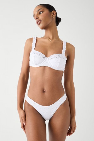 Frankies Bikinis Chapel Underwire Eyelet Bikini Top Angel | 1432GQLCI