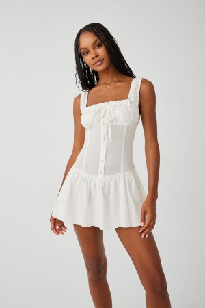 Frankies Bikinis Christa Ruffle Mini Dress Sunrose | 2056LEGYT