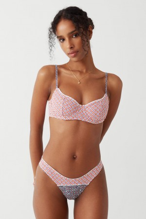 Frankies Bikinis Cola Underwire Balconette Bikini Top Farmhouse Florals | 2451JRQFN
