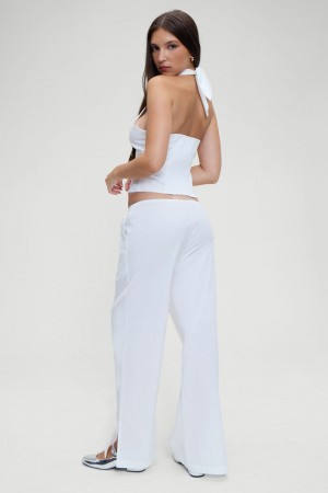 Frankies Bikinis Daisy Low Rise Pant Blanche | 9682HXBFI