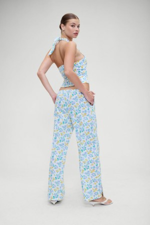 Frankies Bikinis Daisy Low Rise Pant Coastal Floral | 1907YSPUQ
