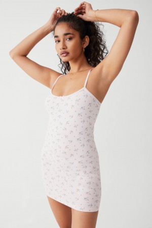 Frankies Bikinis Gwen Floral Mini Dress Rose | 1780UCPRG