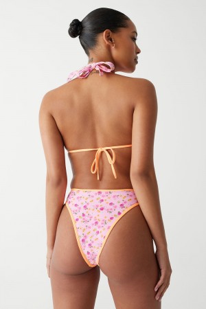 Frankies Bikinis Laura High Waist Cheeky Bikini Bottom Queen's Bath | 6492MLUEW