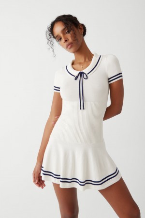 Frankies Bikinis Max Knit Mini Dress Sugar | 8230ISYNC