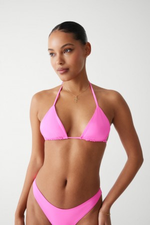 Frankies Bikinis Nick String Triangle Bikini Top Watermelon | 3092SDFRW