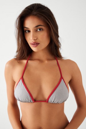 Frankies Bikinis Nick Triangle Halter Bikini Top Menthe | 3604OVXCZ