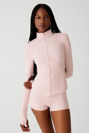 Frankies Bikinis Renee Zip Up Jacket Rose | 3675YEWTF