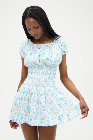 Frankies Bikinis Sadie Mini Dress Coastal Floral | 6831SAVLR