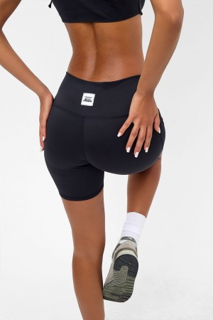 Frankies Bikinis Speedy High Waist Biker Short Noir | 5096RGLFQ