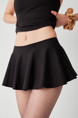 Frankies Bikinis Star Low Rise Skort Noir | 7038CSDKF