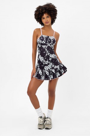 Frankies Bikinis Swift Floral Tennis Dress Plush Plumeria | 2970HJKMA